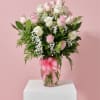 Graceful Blush &amp; Ivory Rose Vase Arrangement

Timeless elegance meets soft romance in
