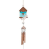 This colorful sun catcher mini chime is 26in long. Glass color will