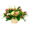 Cherish someone special with this bright arrangement featuring roses, hydrangea, and hypericum
