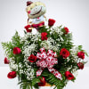 Nothing says "I love you" like a classic basket of red roses