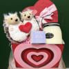 Gift Box Includes: 
2 pounds of heart shaped box of Belgian chocolates
