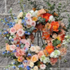 Express your deepest condolences with our Ombre Sympathy Wreath, thoughtfully designed to