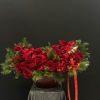 Beautiful big Christmas arrangement with red roses 