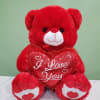 Large Sparking Love Bear -Red