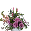 This beautiful arrangement includes eucalyptus in the shape of a heart with