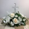 An elegant expression of sympathy and remembrance, this lovely bouquet features a