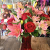 RRED ROSES AND LILYS