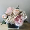 Stunning high quality Silk arrangement of beautiful pink blush peonies and creamy