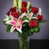 Deluxe Rose Floral Arrangement with Asiatic Lillies

Please note, due to the high