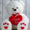 36" Big I love you bear - White stuff animal