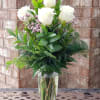 Half Dozen White Roses