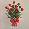 Classic Red Rose arrangement with 12, 18 or 24 long stem equadorian