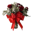 bright red roses with touches of baby breath to send to a