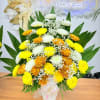 Large bouquet featuring a beautiful variety of fresh flowers, expertly arranged to