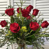 Velvet Roses is a rich, luxurious arrangement featuring lush roses in deep