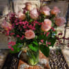 Give the gift of a luscious light pink arrangement of light pink