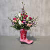Sweetheart Strut is a charming floral arrangement with a little extra attitude.