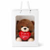 A soft and adorable mini plush bear, perfect for Valentine&rsquo;s Day gifts