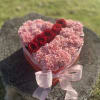 Heart box with Fresh Heart Carnation Arrangement
This charming heart-shaped arrangement is crafted