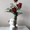 Embrace your feelings with a classic gift of long-stem red roses. Displayed