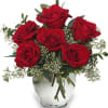 Half a Dozen Red Roses Arranged, Other Colors Available. 