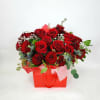 A bouquet of red roses ( 12,18 and 24 ) with fillers