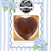 Experience a decadent, heart-shaped chocolate brownie crafted by Breaking Bread, layered with
