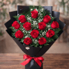 One dozen of the most beautiful long stem Ecuadorian red roses 