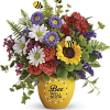 Wish them well with this bright, beautiful bouquet! From orange roses and