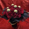 2 Dozen red roses with
Ferrero Rocher chocolates 
Trendy design
#FerreroRocherBouquet
#TikTokTrend
