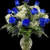Blue tinted roses for any occasion . Standard 12, deluxe 18 and