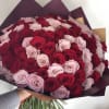 Express your love with this romantic bouquet of pink and red roses