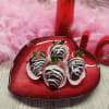 Treat that special person in your life!
4 hand dipped chocolate covered strawberries
made