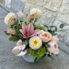 Dahlias, peonies, and lilies