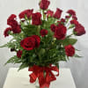 Lovely bouquet filled with red Ecuadorian Roses, and red Carnations