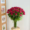 Surprise your loved one with our stunning 50 stems red rose arrangement