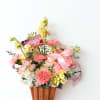 basket with carnations