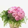 A modern presentation or everyone's favorite bloom. These peonies are showcased in