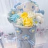 Soft, sweet, and full of comfort &mdash; the Blue Sky Cuddle Bouquet