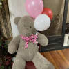 A sweet plush bear. Large, Soft, cuddly . With a heart on