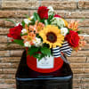 Spread some happiness wherever you send this gorgeous box featuring  Sunflowers