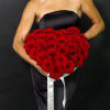 25 roses in a heart shaped box