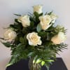 12 white roses designed in a traditional style