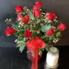 1 Dozen Premium Roses vased with lush filler &amp; greens - perfect