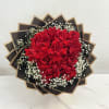 12- Open Red Roses Bouquet With Babiesbreath