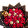 Hermosas 36 rosas con accesorios y chocolates. perfecta para todas las ocasiones