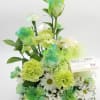A Beautiful array of Designers Choice Lime Green Roses, White Hydrangea, and