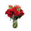 Valentine&rsquo;s Day 
Red Tulips 
premium Red Roses 
