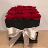 A  perfectly arranged box of 16 premium red roses for that