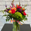Sending a beautiful arrangement of brightly colored bloomswill convey exactly what you're
